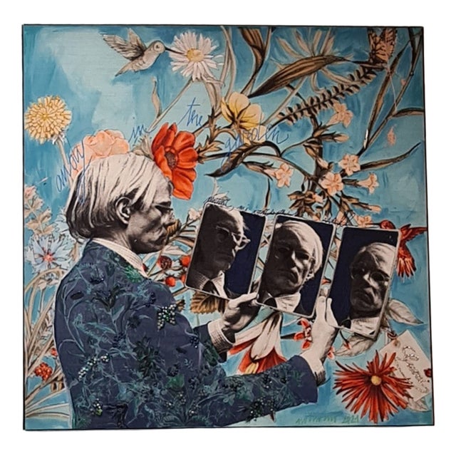 Composition with Andy Warhol, 2000s, Mixed Media Canvas Print For Sale