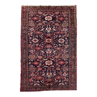 Antique Persian Nanaj Malayer Hand-Knotted Rug 5'3" X 10'8" For Sale