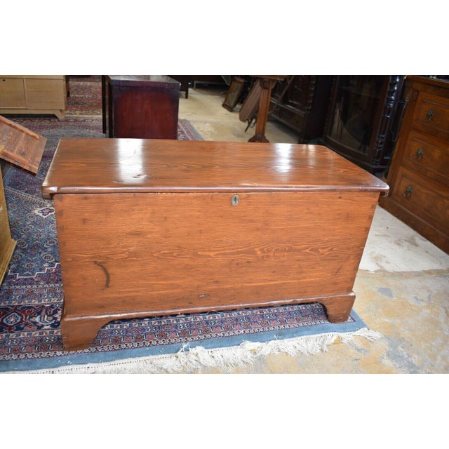 Antique Dovetailed Wooden Blanket Chest Chairish