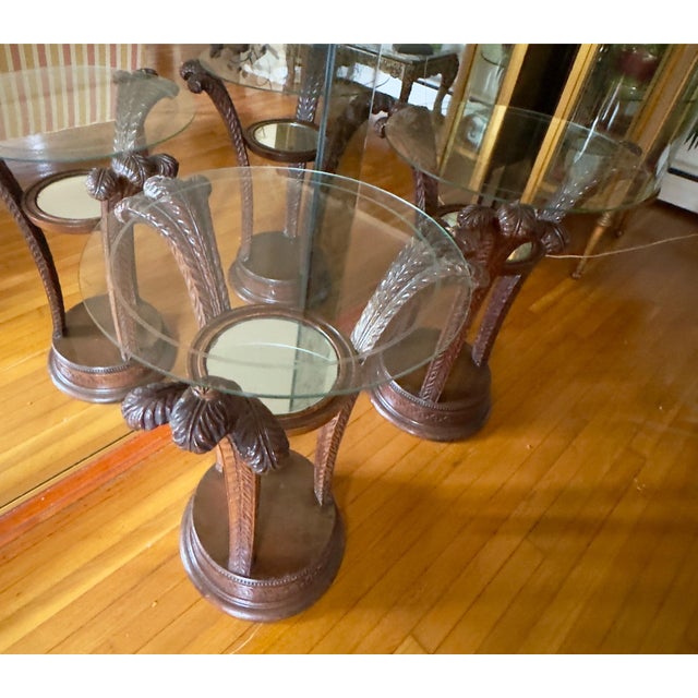 Antique Art Nouveau Grosfeld House Plume Base Side Table Set For Sale - Image 11 of 11