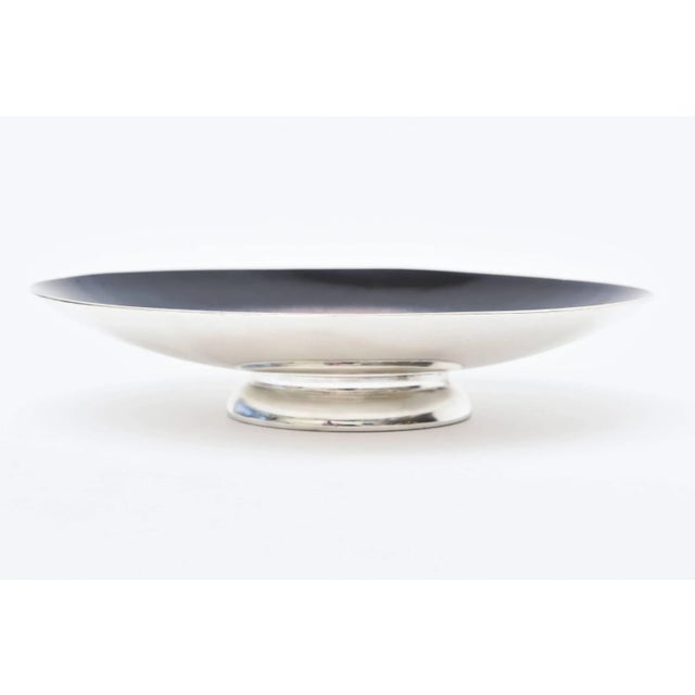 Mid-Century Modern Vintage Enamel, Sterling Silver and Silver-Plate Bowl, 1960's For Sale - Image 3 of 10