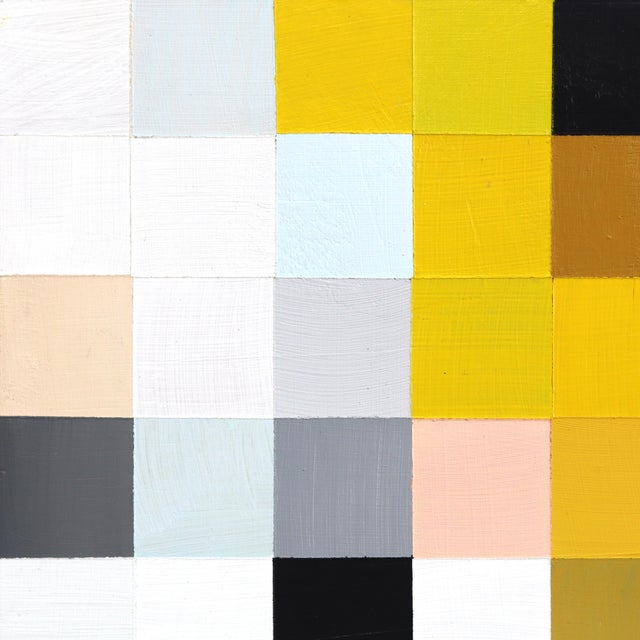 Wood 154 Squares v.2 - Modern Color Drenched Abstract Geometric Acrylic Painting by Brandon Neher For Sale - Image 7 of 9