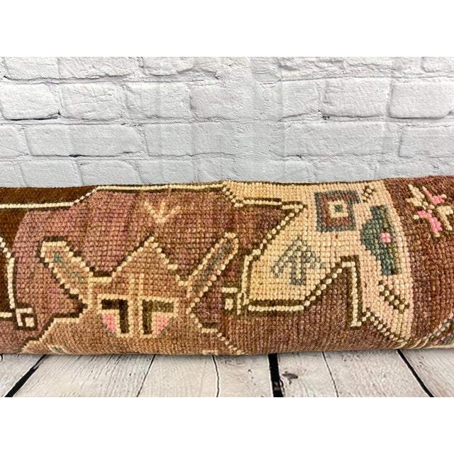 12 x 46 Lumbar Rug Pillow Nomadic Elegance Turkish Pillow Cushion Cover For Sale - Image 4 of 7