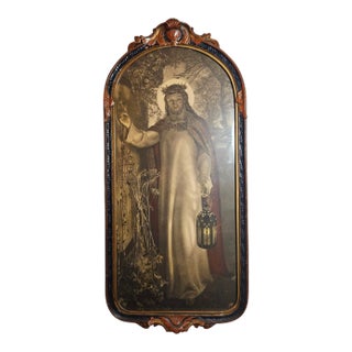 Late 19th Century Rare Lithograph of "Light of the World" From the Original Painting by William Holman Hunt For Sale
