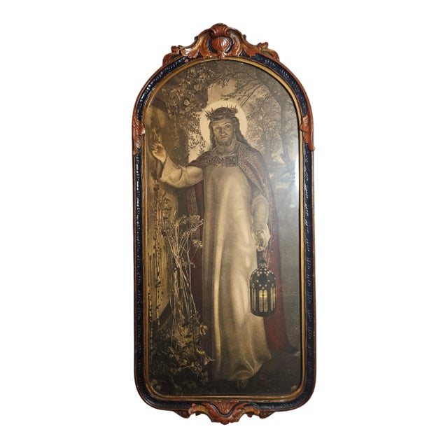 Late 19th Century Rare Lithograph of "Light of the World" From the Original Painting by William Holman Hunt For Sale