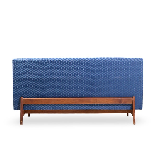 Jens Risom Mid Century Walnut Loveseat Sofa For Sale In Chicago - Image 6 of 9