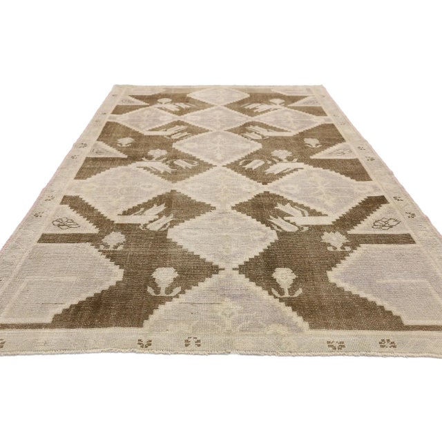 Tribal Vintage Turkish Oushak Rug - 04'08 X 08'07 For Sale - Image 3 of 8