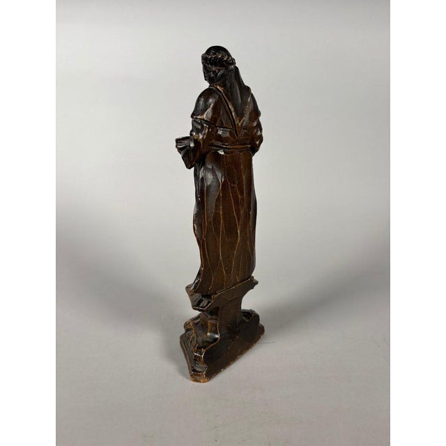 17th Century Sculpture, Saint Francis of Assisi, 17th century - 31 cm - Wood For Sale - Image 5 of 7