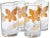 Midcentury Leaf-Patterned Glasses- Set of 4 For Sale