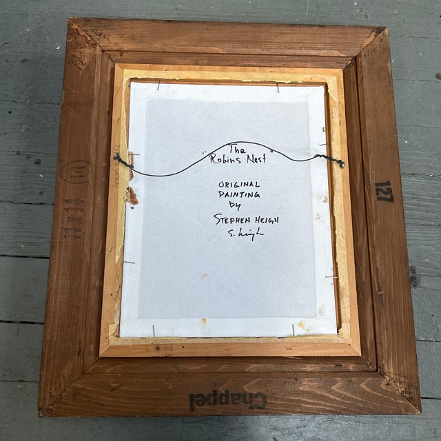 Contemporary Original Stephen Heigh Robin Painting “The Robins Nest” For Sale - Image 4 of 4