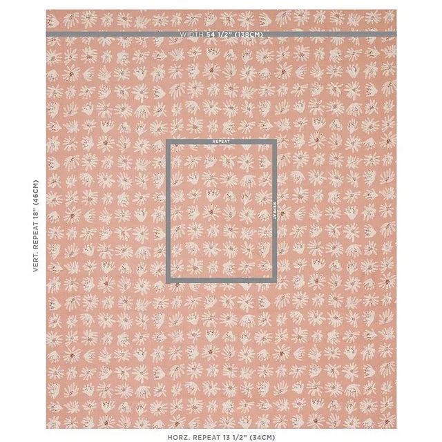 Organic and wild, Meadow Rock is a mid-scale field of flowers based on an original hand-painted artwork by Caroline Z...