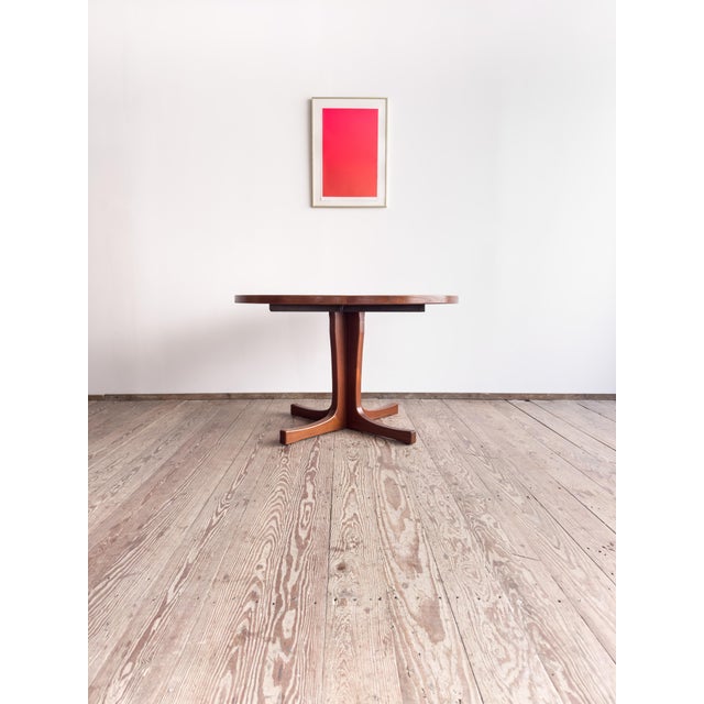 Mid-Century Modern Danish Round Teak Dining Table with Extensions For Sale - Image 18 of 18