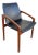 Henning Kjaernulf for Korup Danish Teak Black Vinyl Armchair, 1960s For Sale