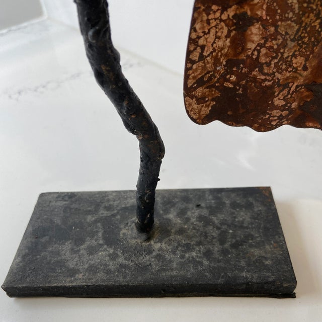 Vintage Brutalist Metal Owl Sculpture After C. Jere For Sale In Orlando - Image 6 of 10