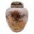 Early 20th Century Hand Painted Golden Hand Satsuma Chrysanthemum Ginger Jar For Sale