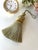 2020s Key Tassel in Olive Green With Satin and Cut Velvet Details For Sale - Image 5 of 12