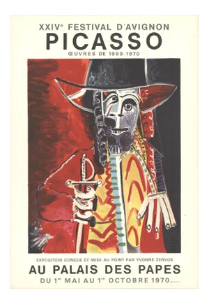 1970 Pablo Picasso 'Festival D'Avignon' Cubism Multicolor France Lithograph
