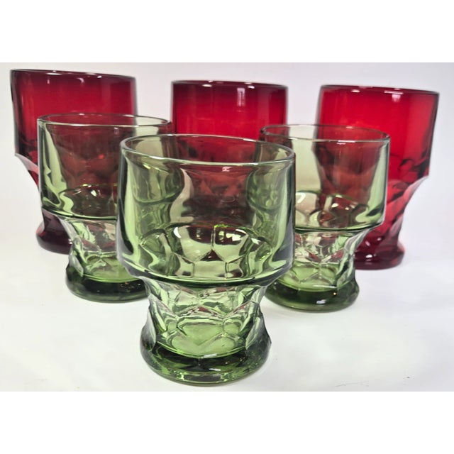 Holiday Lowball Glasses- Set of Six For Sale - Image 9 of 12