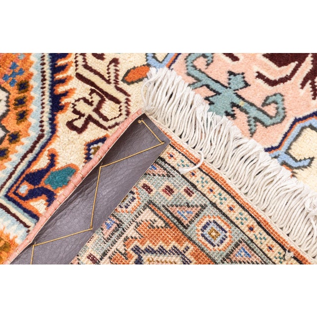 Ivory Vintage Hand-Knotted Persian Ardebil Rug 4'4" X 6'4" For Sale - Image 8 of 17