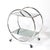 Metal Art Deco Style Round Form Tubular Two-Tier Bar Cart in Chrome and Smoked Mirror For Sale - Image 7 of 13