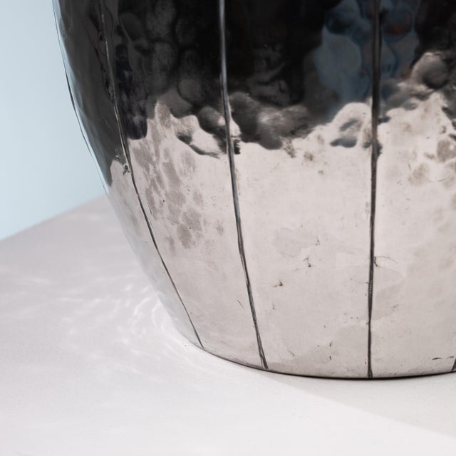 Hammered Pewter Vase by Jean Després, 1930s For Sale - Image 4 of 6