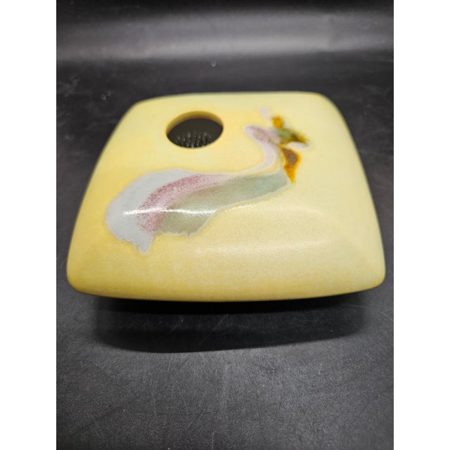 Georgetown Pottery Ikebana Vase with Flower Frog Artist Signed