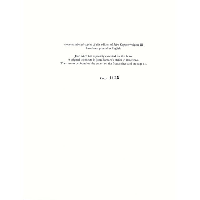 Joan Miró Joan Miró Engraver III 1991 Woodcut Engraving For Sale - Image 4 of 6