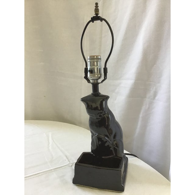 1950s Vintage Pottery Cat Lamp Chairish