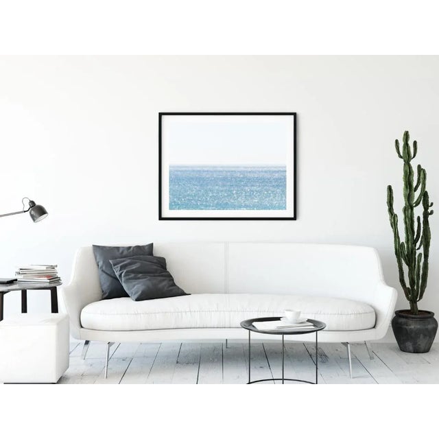 Contemporary Minimalist Blue Ocean Art Print, 45 X 30" Photography Print, Coastal Florida Art, Gulf Coast Seascape, "Sunlight on the Gulf" For Sale In Boston - Image 6 of 10