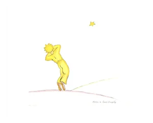 2008 Antoine De Saint Exupery 'The Little Prince (Lg)' Modernism White,Yellow,Red France Lithograph