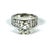 Mid 20th Century 18 Karat White Gold, 2.62 Brilliant Cut Diamond 3.75 Total Carat Weight Ring For Sale - Image 5 of 10