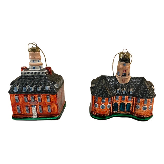 Colonial Williamsburg Christmas Tree Ornaments - A Pair For Sale