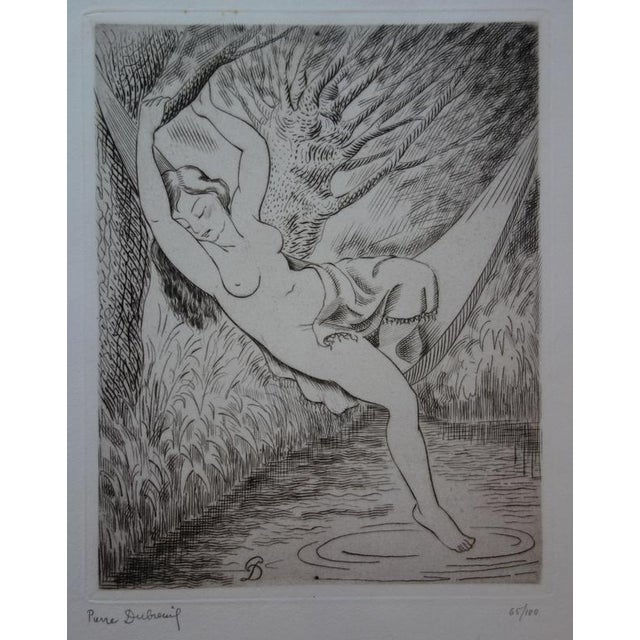 Pierre Dubreuil Bather in a Hammock (circa 1930) Original engraving with chisel Hand signed Numbered out of 100 copies On...