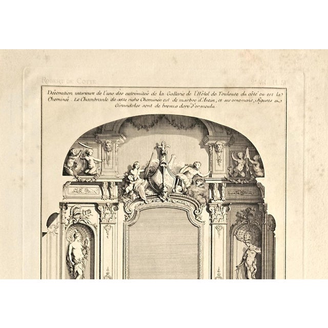 French Antique Arichtecture Interior Lithograph For Sale - Image 4 of 5