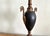 Black Vintage Black Metal Urn Lamp With Leopard Print Shade For Sale - Image 8 of 12