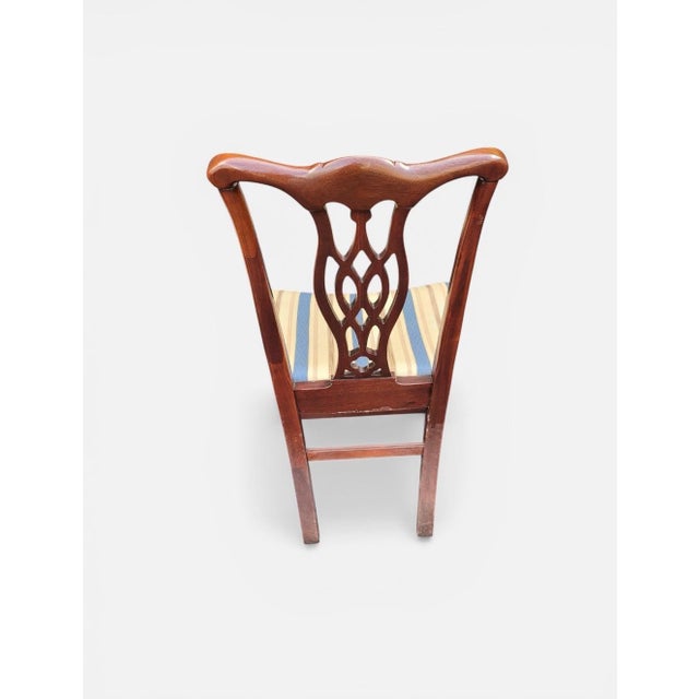 1990s 1990s Hickory Chair Co Set of 4 Dining Room Chairs Mahogany For Sale - Image 5 of 5