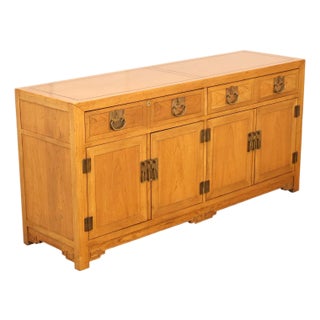 Baker Asian Style Hardwood Credenza Buffet Sideboard For Sale