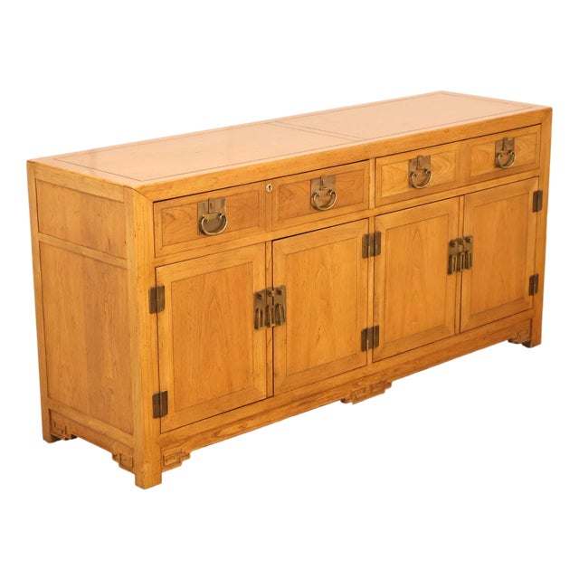Baker Asian Style Hardwood Credenza Buffet Sideboard For Sale