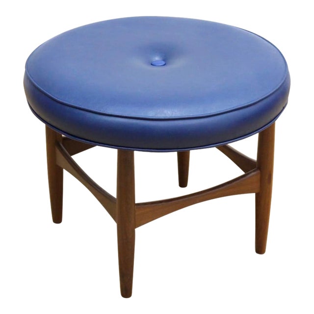 Mid Century Vanity Stool by Kofod Larsen for G Plan in Blue For Sale