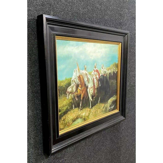 Martine Rivart, the Desert Riders, 1950s, Oil on Canvas For Sale - Image 3 of 6