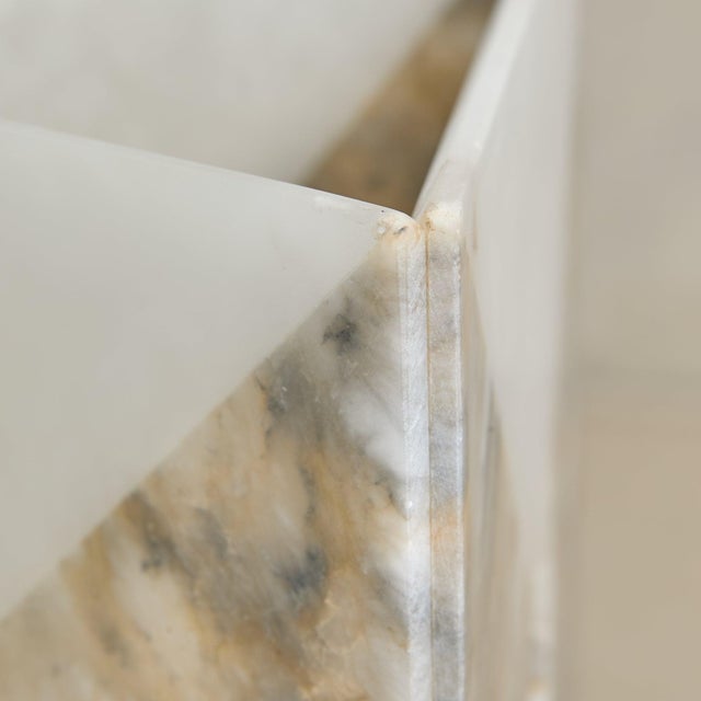 1970s Italian 'Etrusca' Alabaster Table Lamp by Angelo Mangiarotti for Skipper For Sale - Image 4 of 13