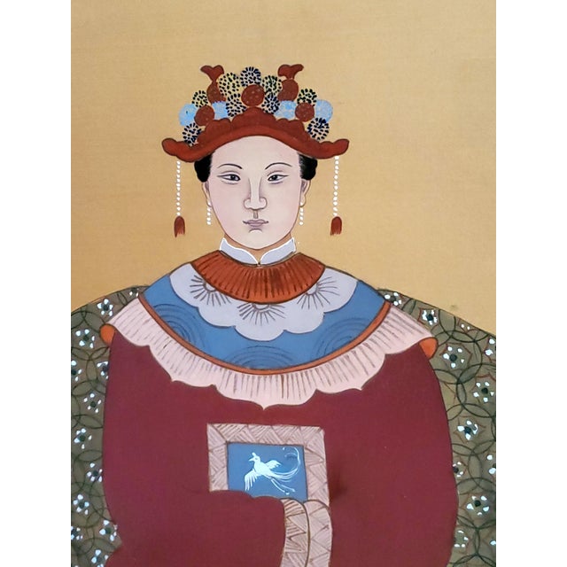 Painting Pair Chinese Ancestral Portraits Extra Large For Sale - Image 11 of 18