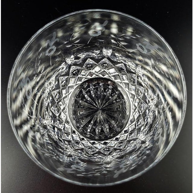 Late 20th Century Vintage Yugoslavian Rogaska "Gallia" Cut & Etched Crystal Flared Double Old Fashioned Rocks Glasses - Set of 8 For Sale - Image 5 of 7