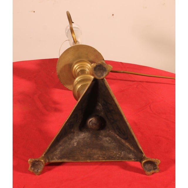 Antique Bronze Table Lamp, 1600s For Sale - Image 10 of 11