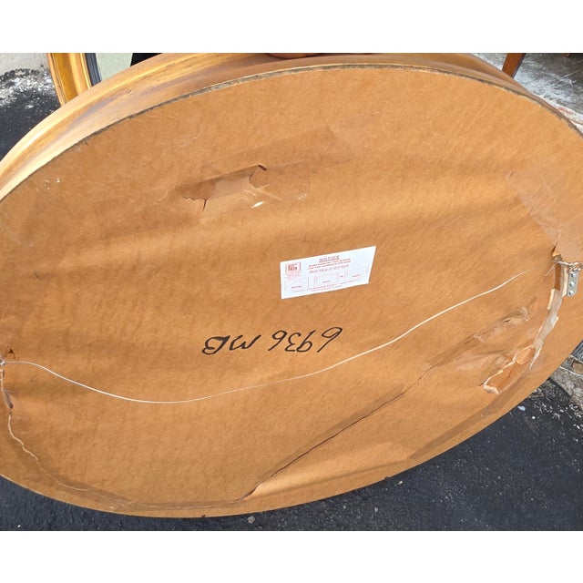 Late 20th Century Pair of 44" Friedman Brothers Bullseye Parcel-Gilt Round Wall Mirrors With Ebonized Inner Liners For Sale - Image 5 of 10