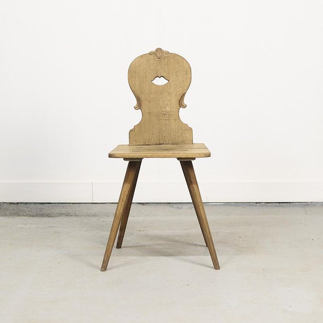 Rustic Primitive Folk Art Chair For Sale - Image 3 of 9