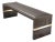 "Galeone" Bench With Stainless Steel, Walnut and Bronze Details For Sale