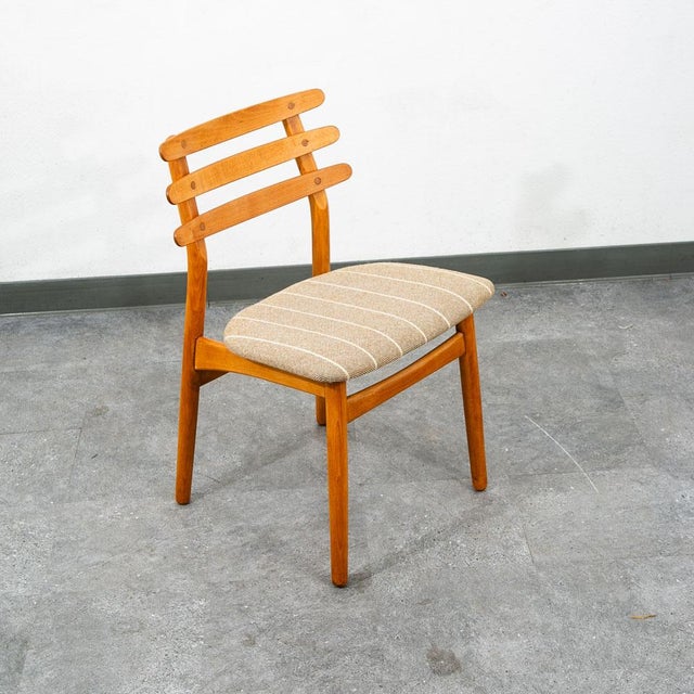Mid Century Danish Modern Dining Chairs Pair Poul Volther Ladder Back Beech Two For Sale In Sacramento - Image 6 of 12