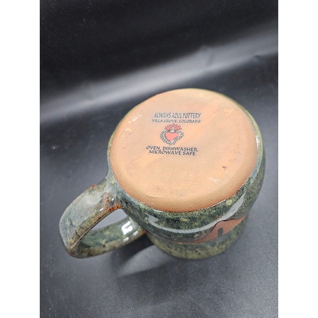 Dragonfly Always Axus Pottery Mug in Seamist Glaze - Handmade Ceramic Coffee Mug For Sale - Image 4 of 4