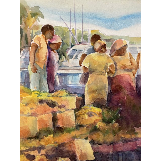 Coastal 1987 Southern Coastal Painting Jackie Flood For Sale - Image 3 of 5